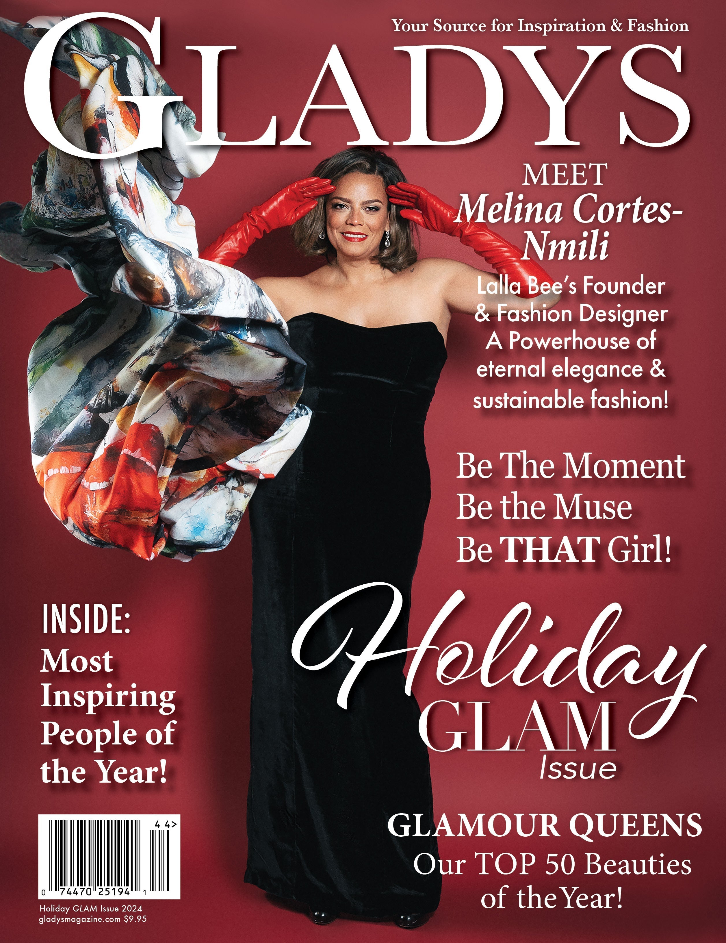 Melina Cortes-Nmili on the Cover of Gladys Magazine November