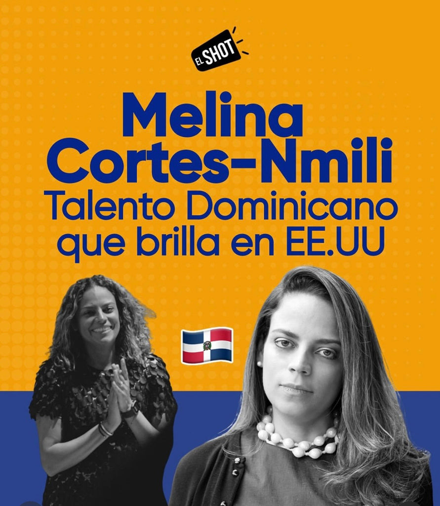 Melina Cortés-Nmili, founder of Lalla Bee, featured in Dominican media for her contributions to global fashion.