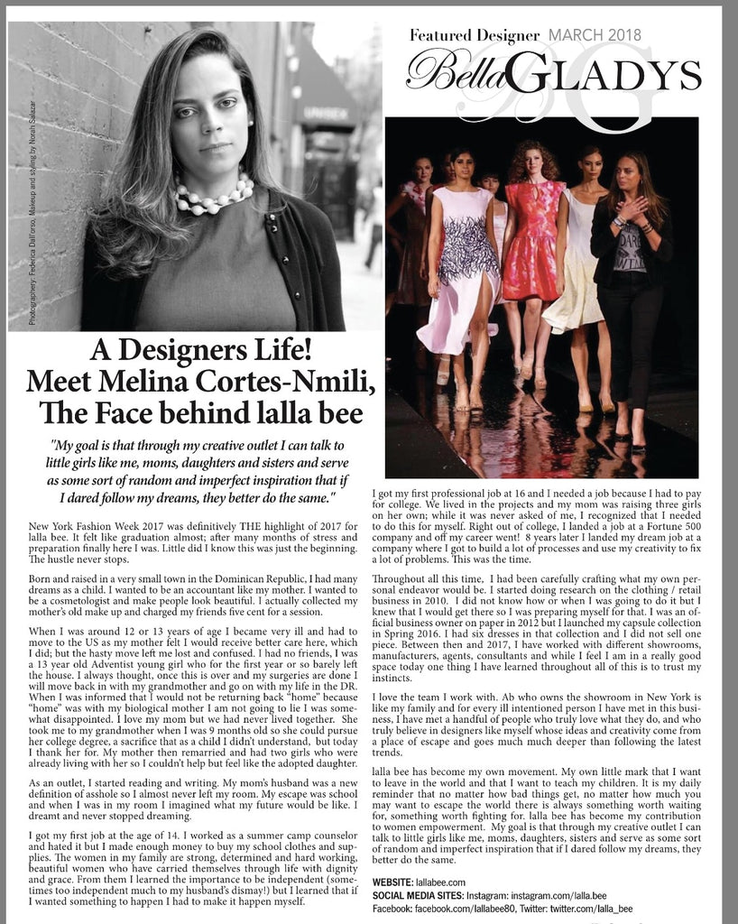 Bella Gladys Magazine: A Designer's Life - Spring 2018 Issue