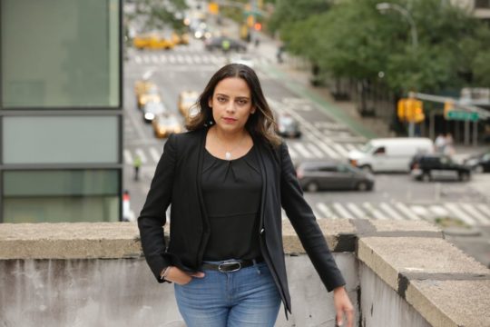 Melina Cortes-Nmili, founder of Lalla Bee, photographed in New York City, recognized as the designer behind timeless custom dresses, luxury clothing, and sustainable fashion.