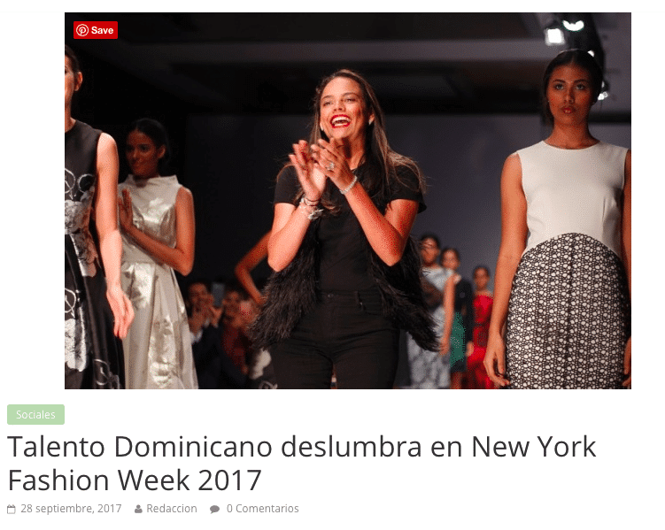 Melina Cortes-Nmili applauding on the runway with models after showcasing her Lalla Bee collection at New York Fashion Week 2017.