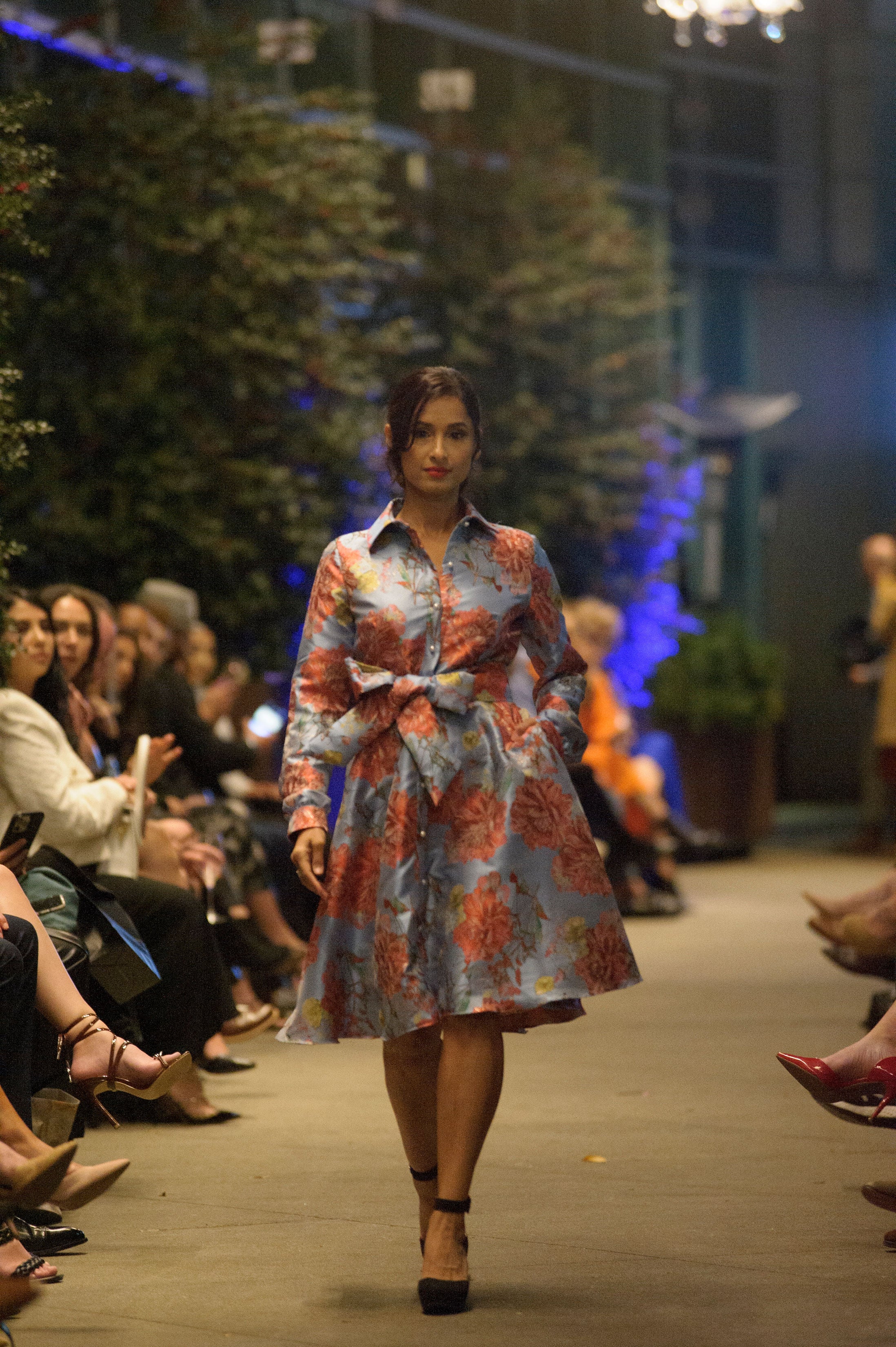 Dama Wild gown from Lalla Bee’s 2023 Collection — couture evening dress with bold animal-inspired print for daring elegance.
