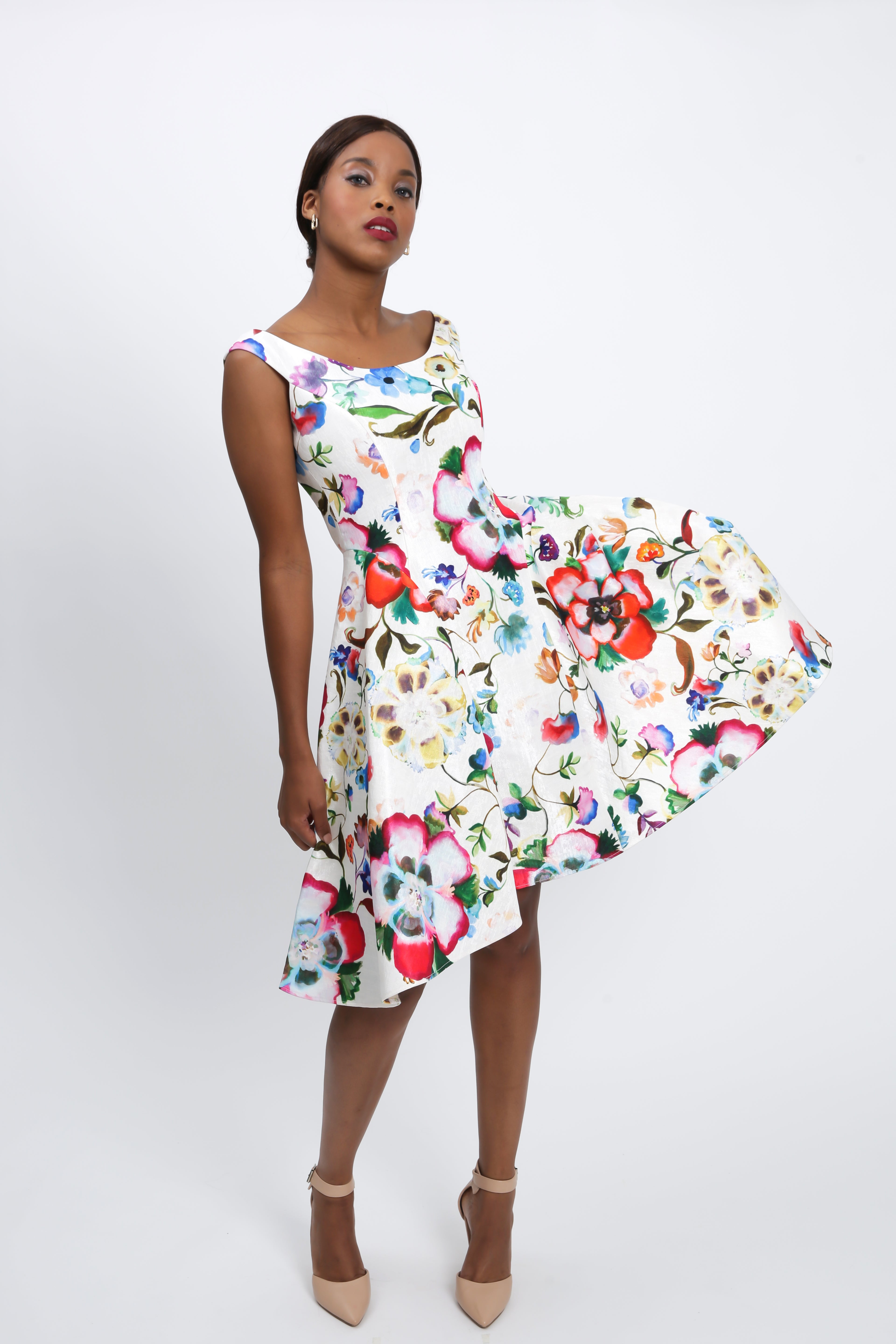 Bold Flowers gown from Lalla Bee’s 2020 Collection — statement floral couture dress, perfect for spring galas and special events.