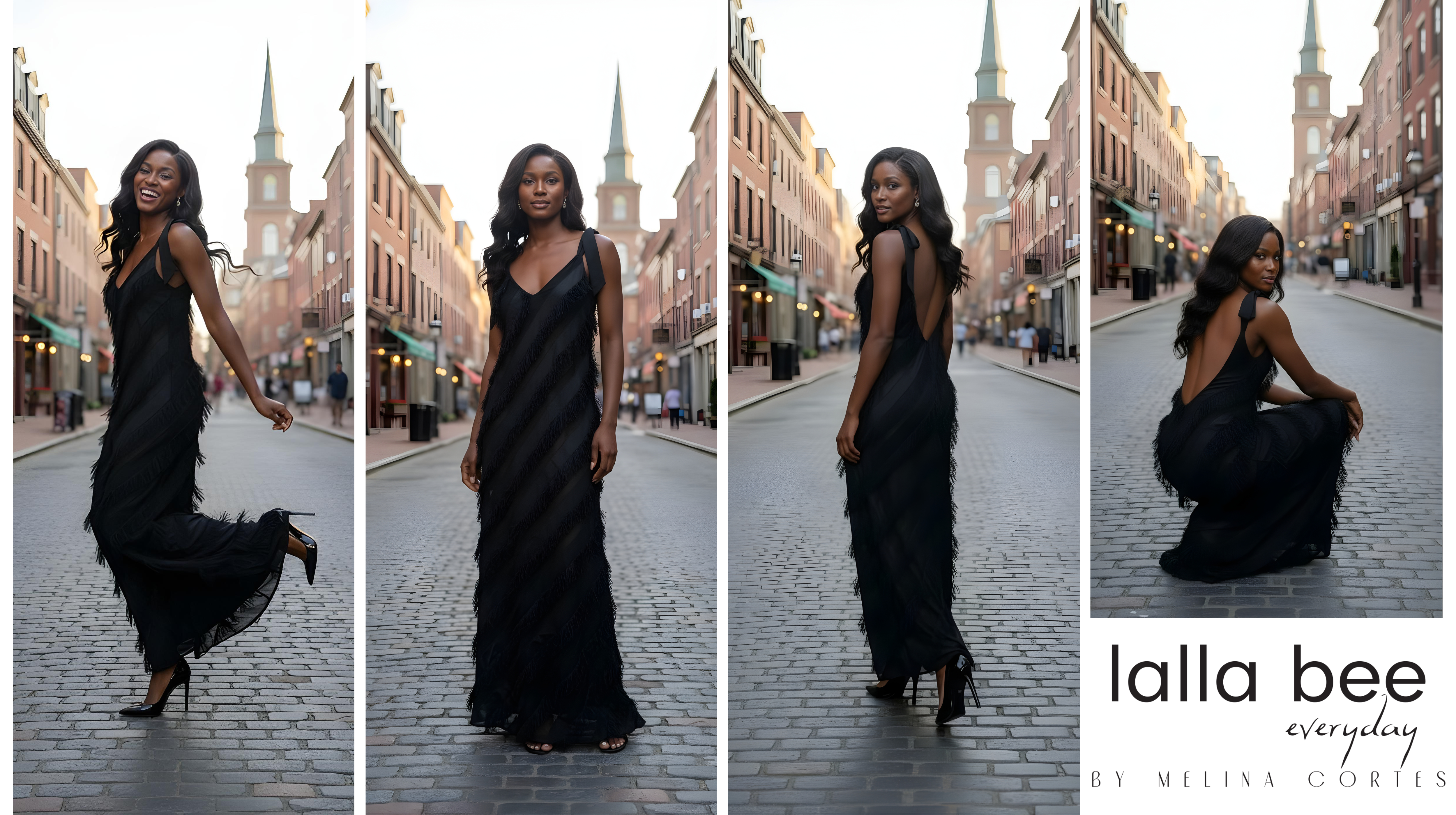 Lalla Bee Everyday by Melina Cortes – vibrant floral dresses and luxury fashion launch on March 1, 2025.