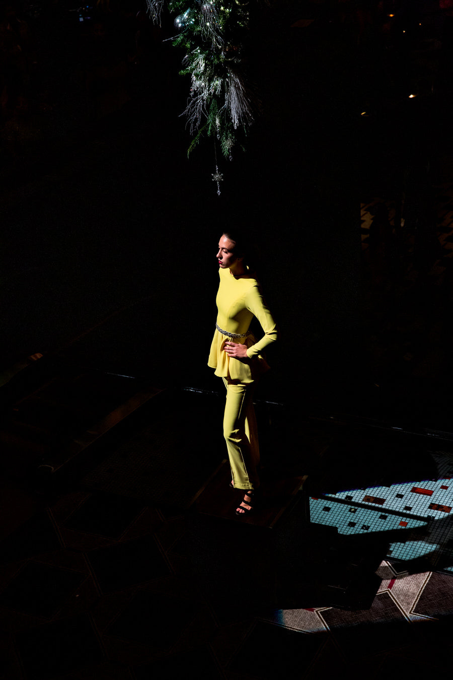 Jeweled Pantsuit from Lalla Bee’s 2022 Liberty Hotel Collection — statement couture pantsuit with gemstone embellishments for standout formal style.