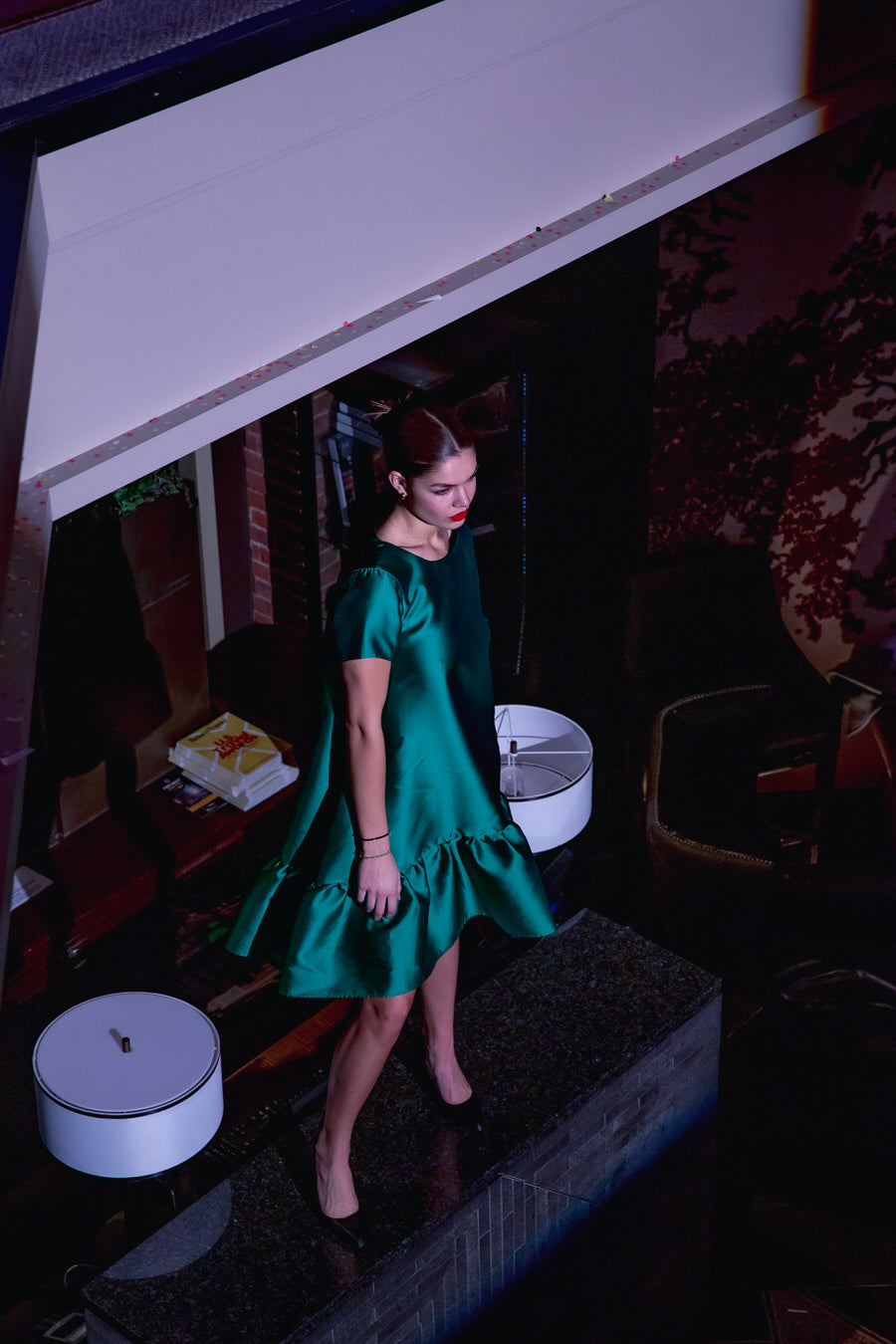 Aida gown from Lalla Bee’s 2022 Liberty Hotel Collection — elegant couture evening dress with classic lines for luxury gatherings.